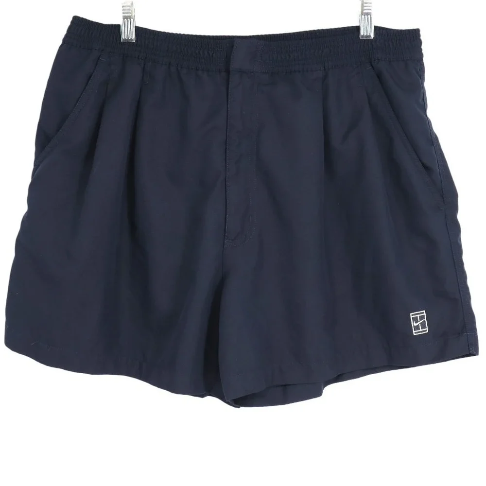 Nike Court Vintage Tennis Shorts Men's Size XL Navy Blue Golf Active Athletic